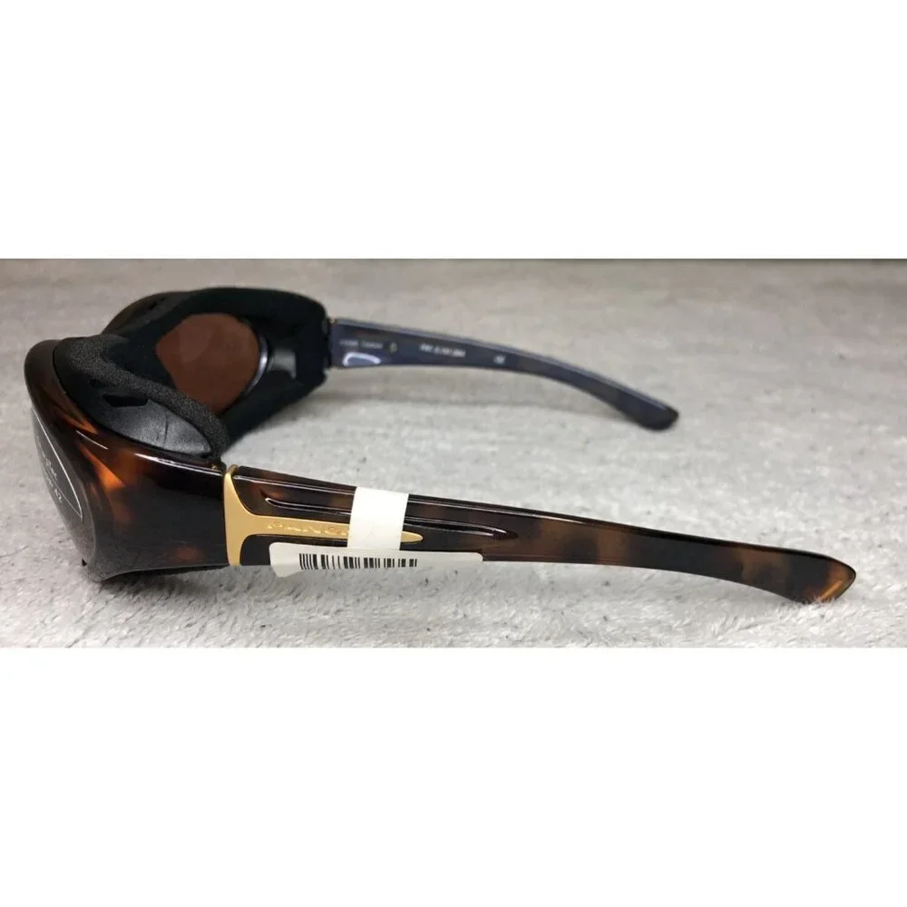 Panoptx - BORA CV F1406 Motorcycle Padded Sport Sunglasses Dark Brown Tortoise